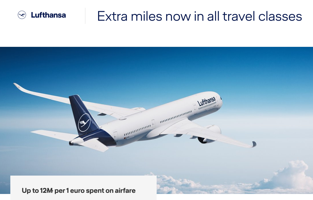 Earn Double Miles & More Miles on all Lufthansa flights in November