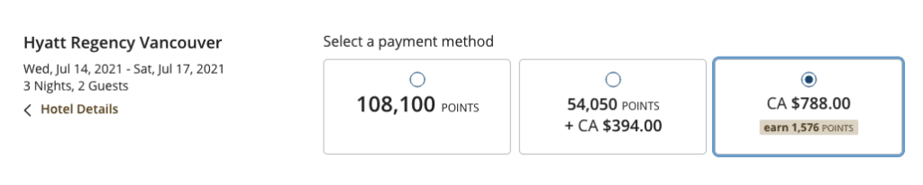 a screenshot of a payment method