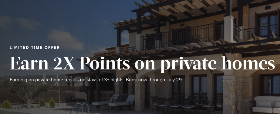 2x points with Homes & Villas by Marriott