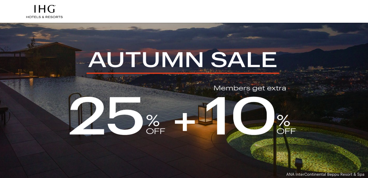 Save up to 35% at IHG Hotels in Japan & Micronesia