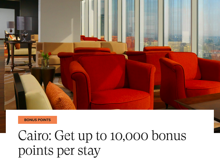Sheraton Cairo 10000 points