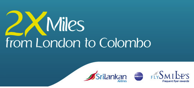 SriLankan 2x Miles London Colombo
