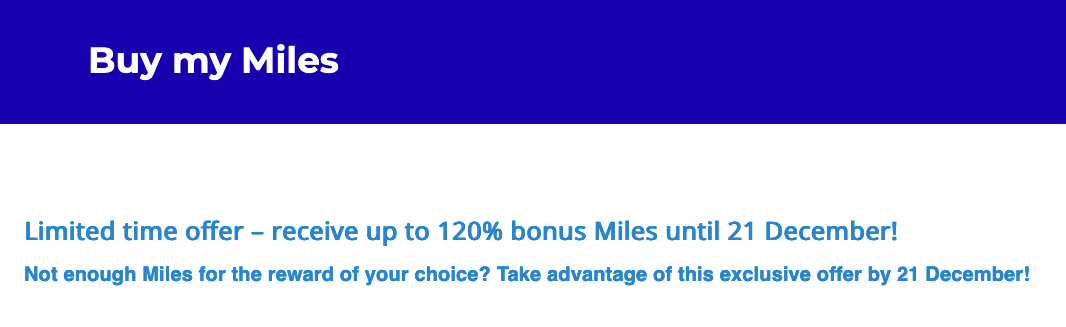 December 1 Bonus Offer Highlight: Air France KLM Flying Blue – Buy miles with up to a 120% bonus