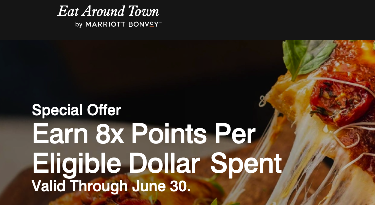 8x points with Eat Around Town