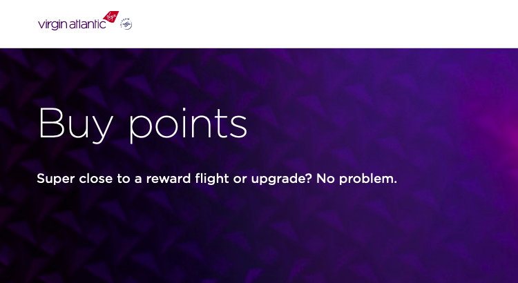 Virgin Atlantic Flying Club buy points bonus