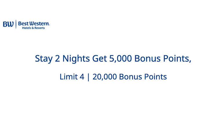 Best Western 5000 bonus points