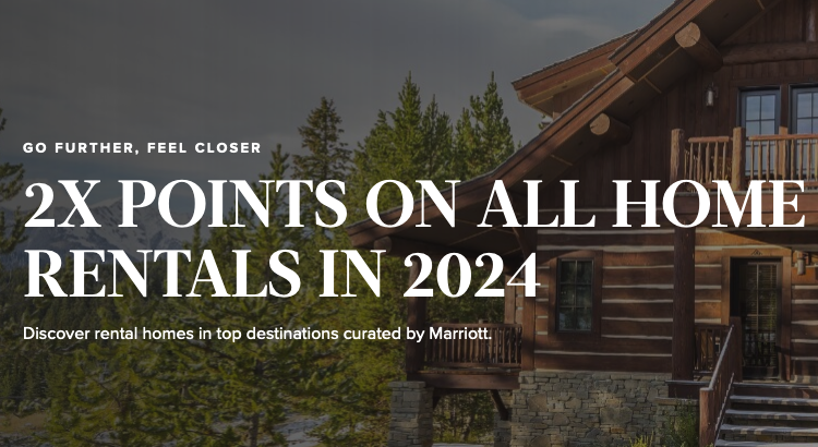 2x Bonvoy points on Homes & Villas by Marriott Bonvoy stays