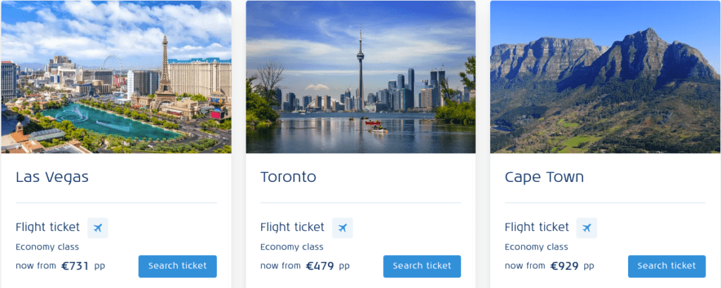 screenshot of a screenshot of a travel website