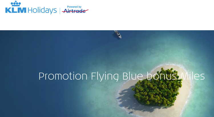 KLM Holidays Bonus Flying Blue Miles