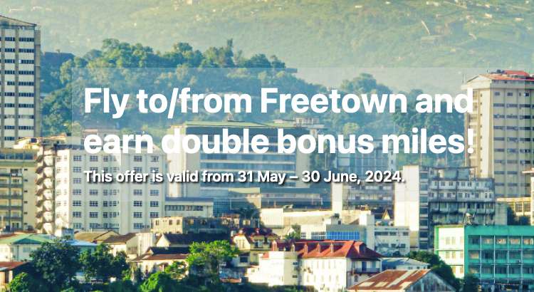 Ethiopian double miles Freetown