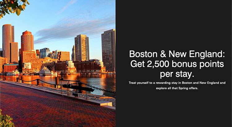Marriott Bonvoy: 2,500 bonus points for stays in Boston & New England