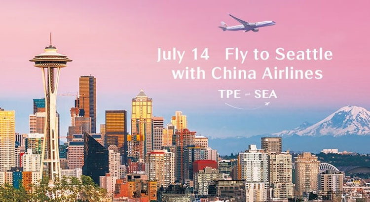 China Airlines bonus miles Seattle Taipei
