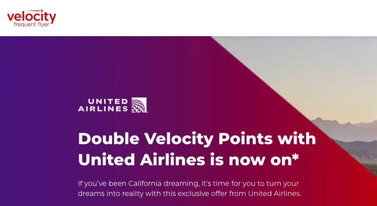 Virgin Australia 2x points United Airlines