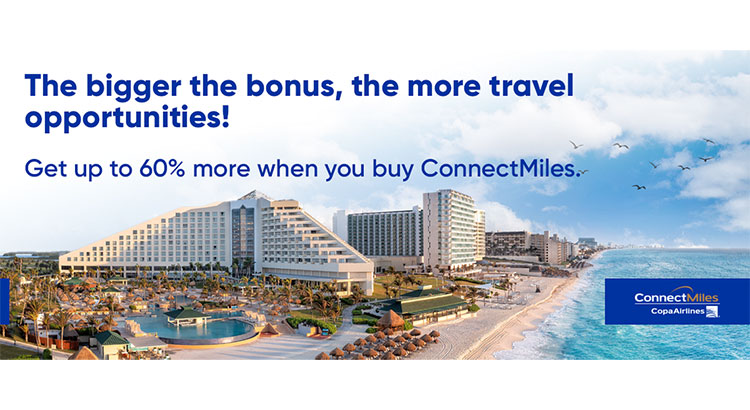 Buy Copa ConnectMiles with a 60% bonus