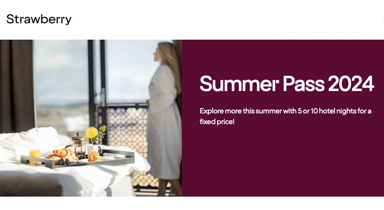 Strawberry Hotels Summer Pass: Purchase 5 nights for €495 or 10 nights for €890