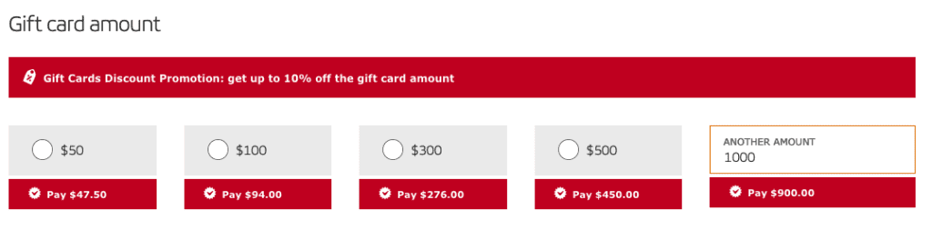 a screenshot of a gift card