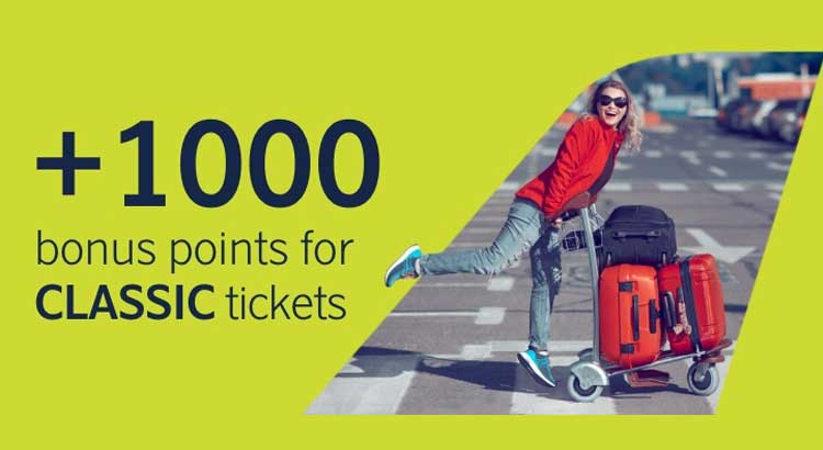 Earn up to 2,000 bonus Club points when you fly with airBaltic