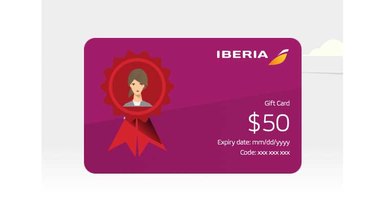 Save up to 10% when you buy Iberia gift cards