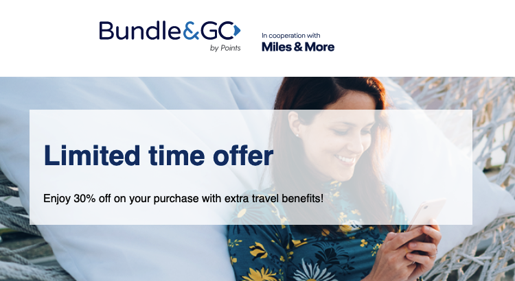 Miles & More 30% bonus bundle&go