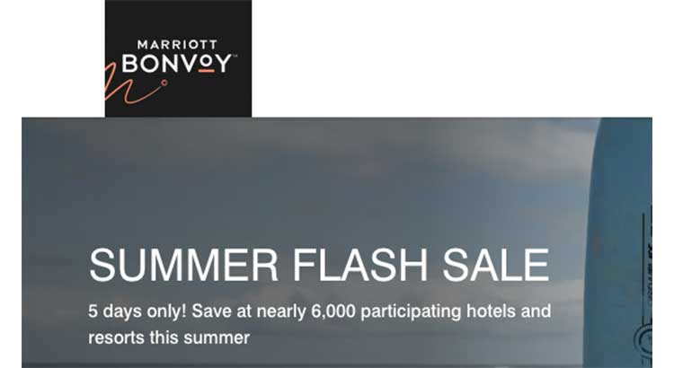 Marriott Summer flash sale