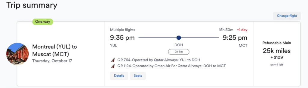 a screenshot of a flight schedule