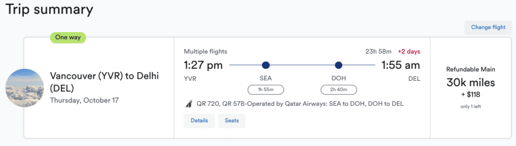 a screenshot of a flight schedule