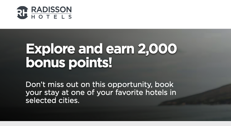 Radisson Rewards 2000 points