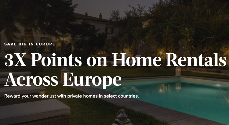 Homes & Villas Marriott 3x points Europe