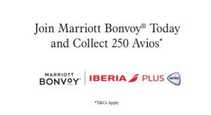 250 Free Avios for joining Marriott Bonvoy