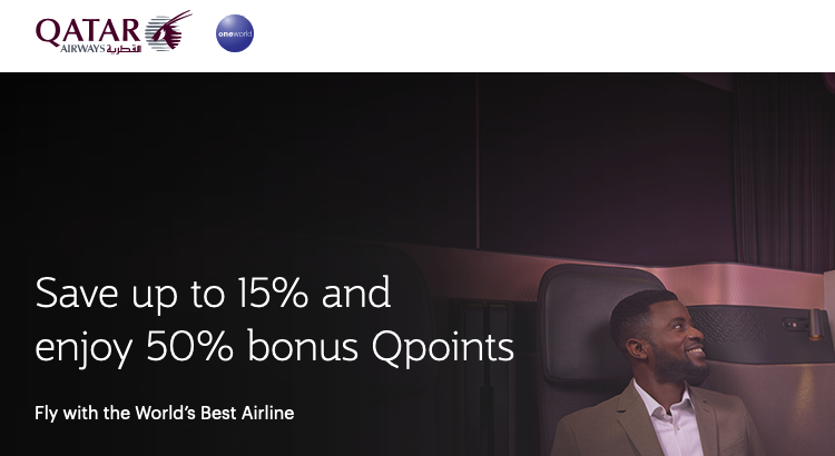 Qatar Airways 15% off