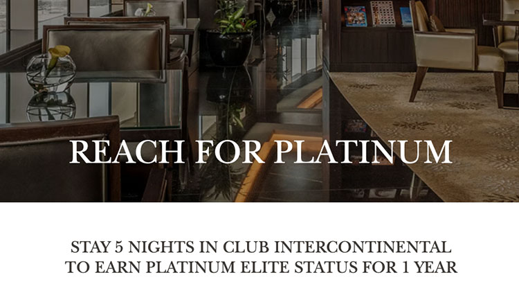 IHG fast track to Platinum Elite Status