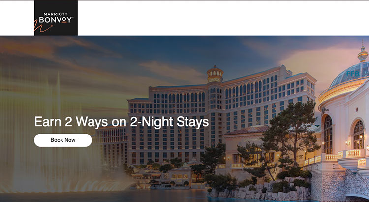 Marriott Bonvoy 2000 bonus points for 2 nights