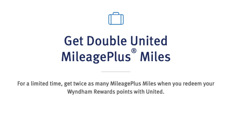 United MileagePlus Wyndham Rewards 2x miles