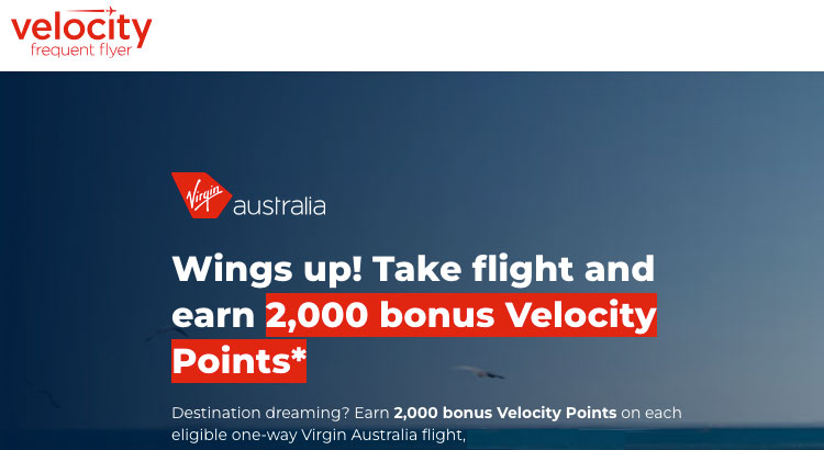 Virgin Australia 2000 bonus points