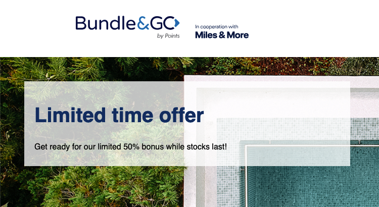 Buy Miles & More Miles with a 50% bonus