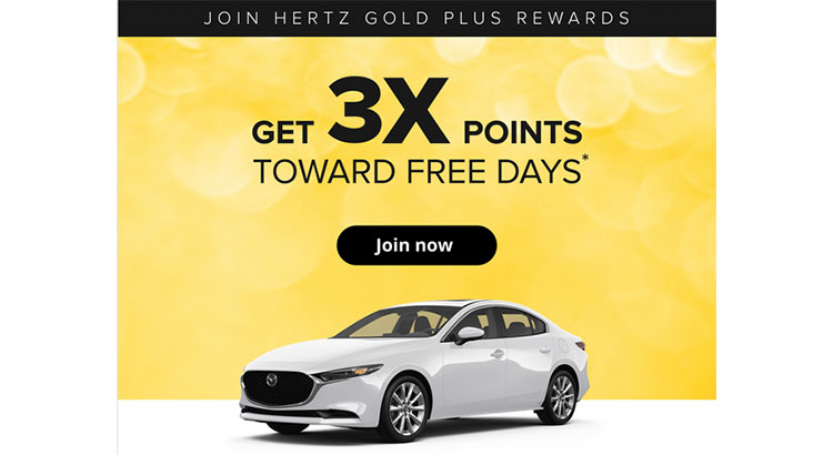 October 14 Bonus Offer Highlight: Hertz Gold Plus Rewards – Join now and earn 3x points on rentals