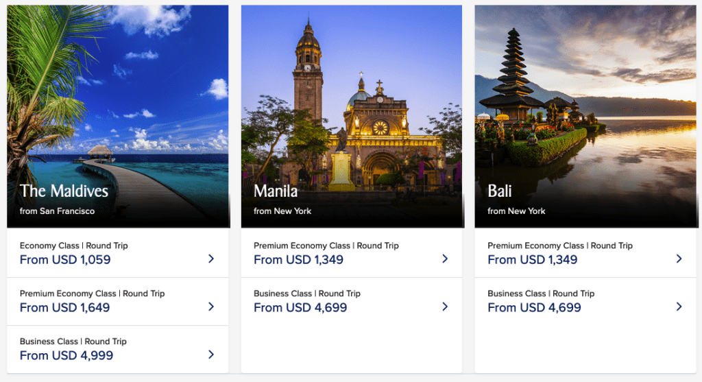 a screenshot of a travel website