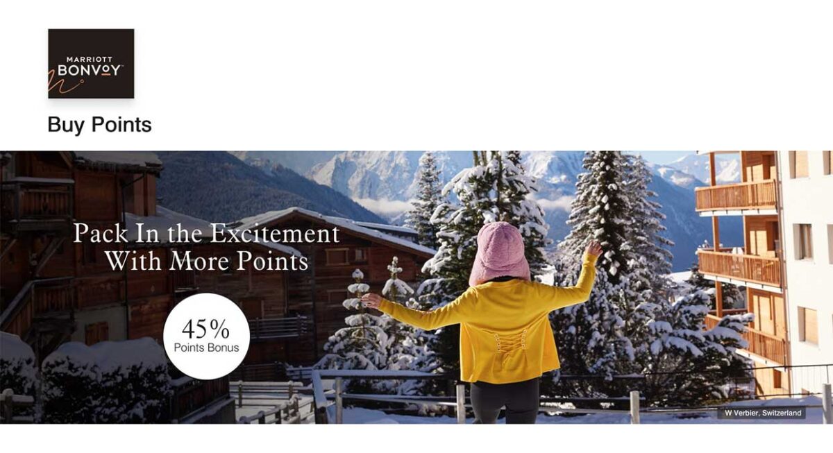 Buy Marriott Bonvoy points with a mystery bonus of up to 45%