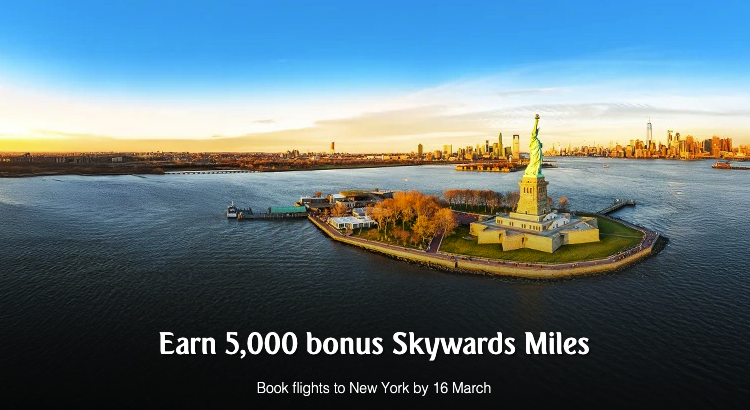 Earn 5,000 bonus Skywards miles on Emirates flights from Milan to New York City