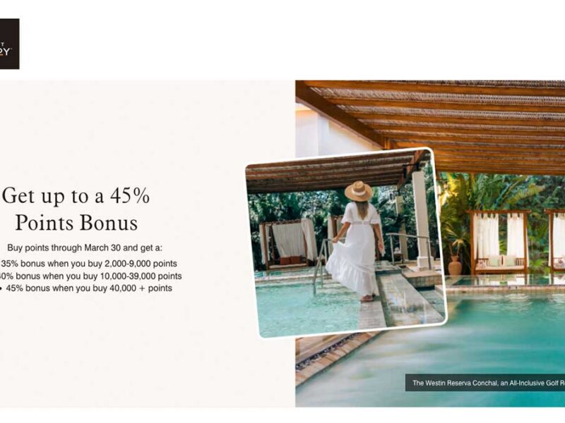 Buy Marriott points with a 45% Bonus