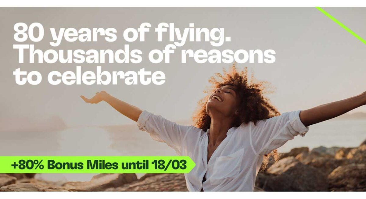 TAP Air Portugal 80% bonus miles