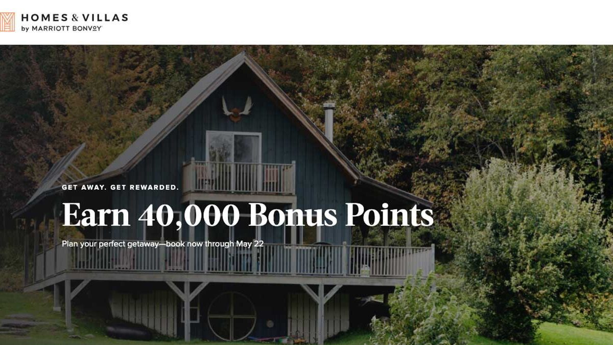 40000 bonus points Homes & Villas