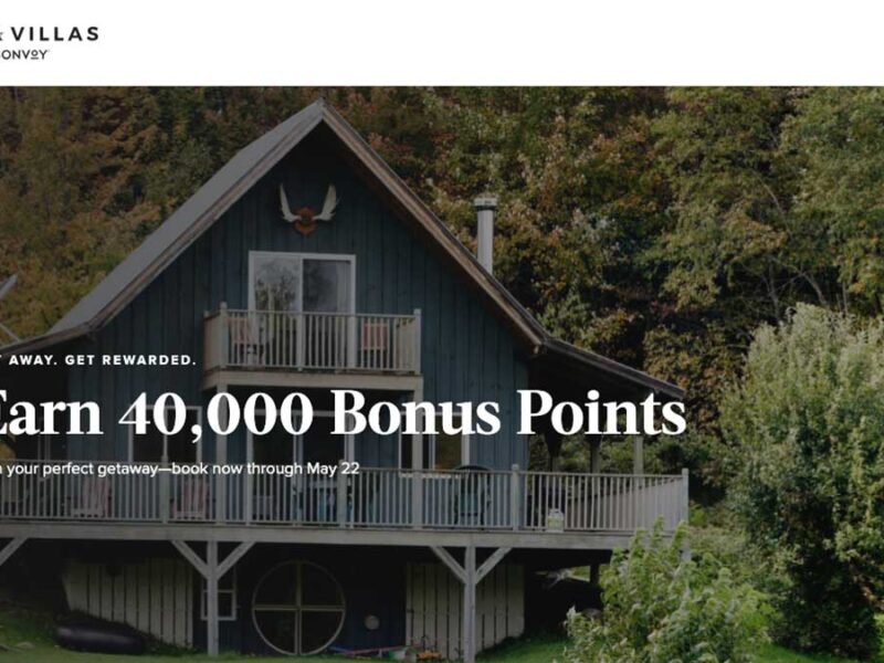 40000 bonus points Homes & Villas
