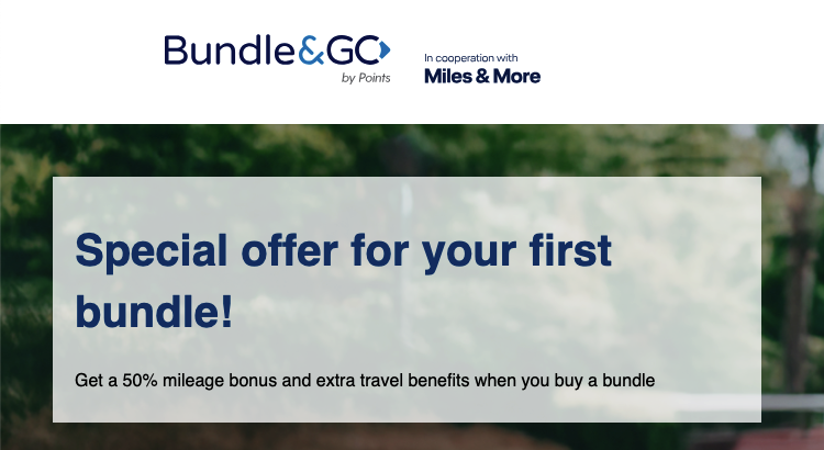 Buy Miles & More Miles 50% bonus for first time buyers