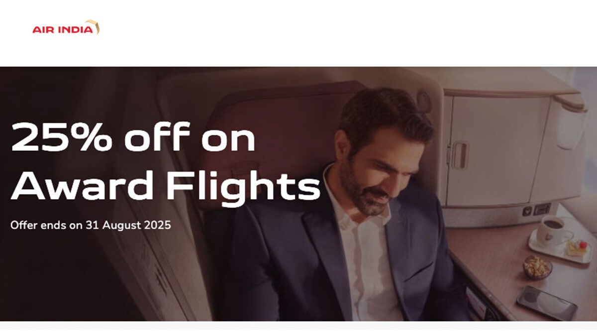 Air India Maharaja Club 25% off award flights