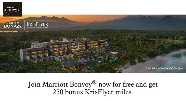 Singapore Airlines KrisFlyer bonus for joining Marriott Bonvoy
