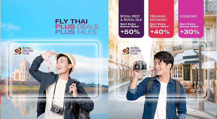 Thai Airways up to 50% bonus ROP Miles