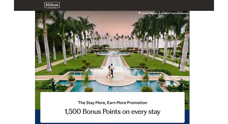 Hilton Honors 1500 bonus points
