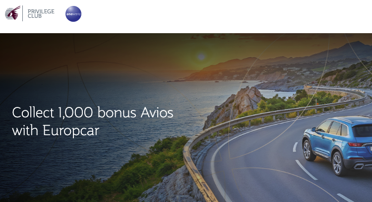 Qatar Airways Europcar car rental bonus