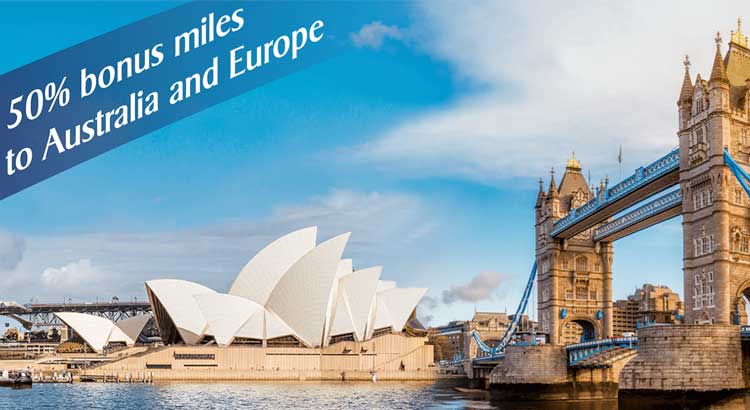 Singapore Airlines KrisFlyer 50% bonus Miles